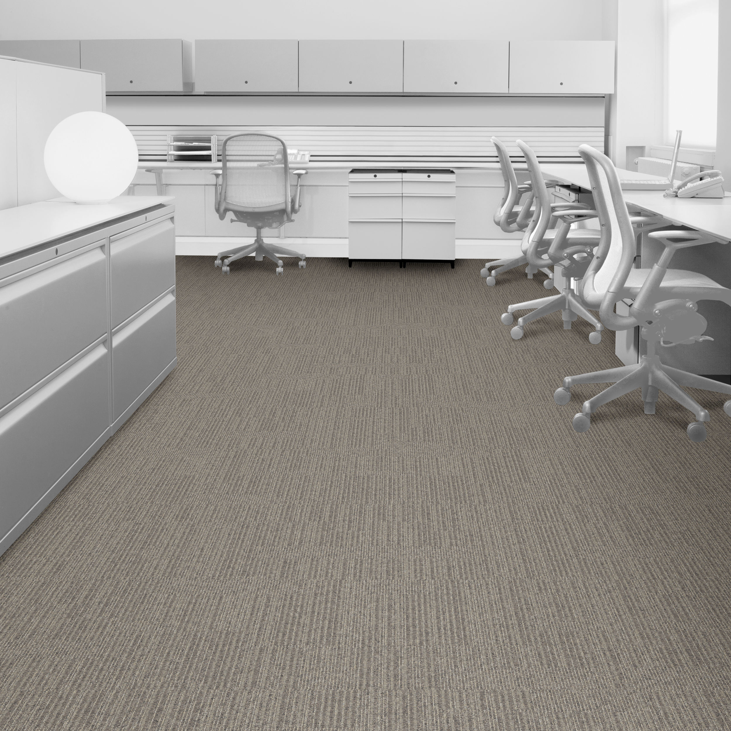 Interface Equilibrium Mobility Carpet Tile in office setting.