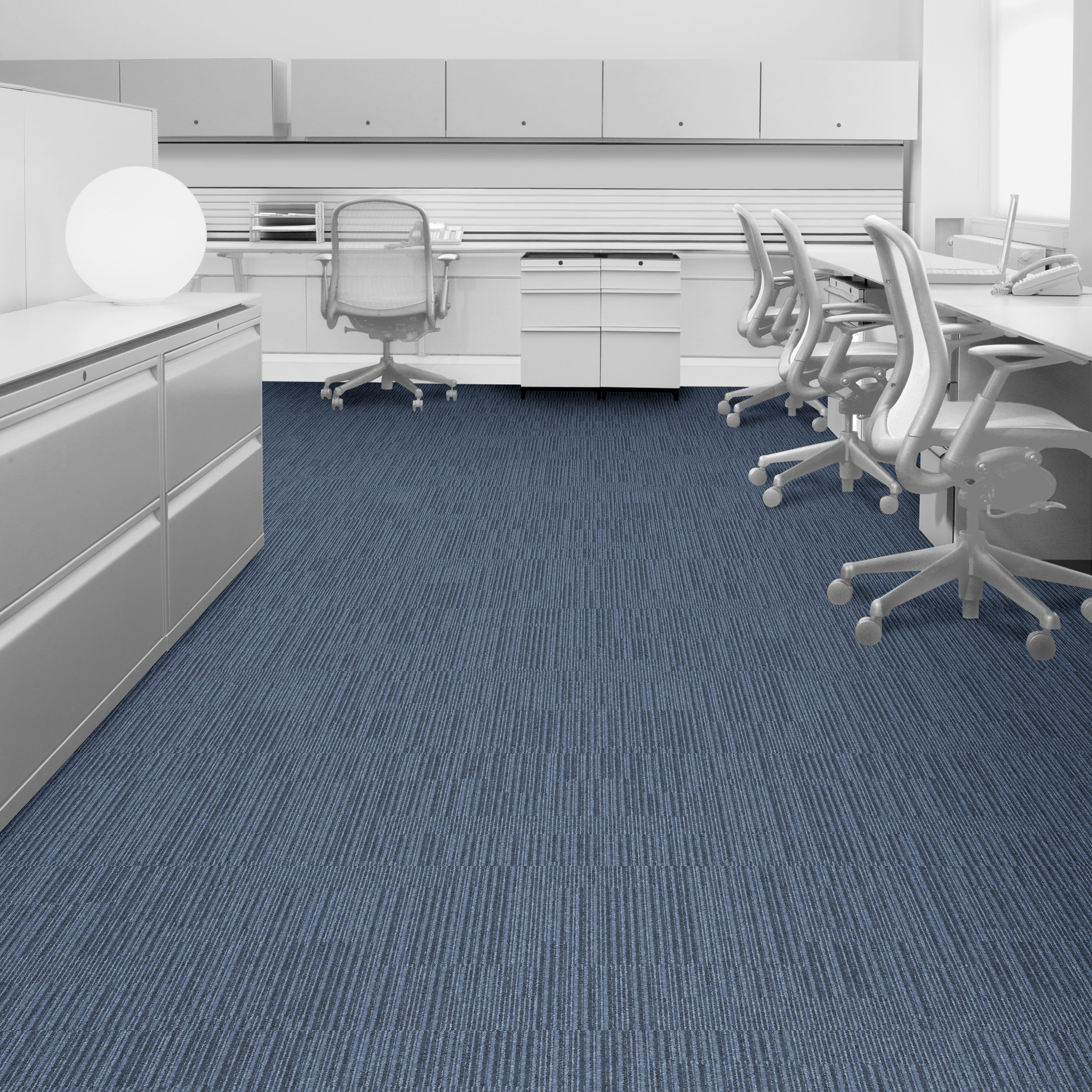Interface Equilibrium Serenity Carpet Tile in office setting.