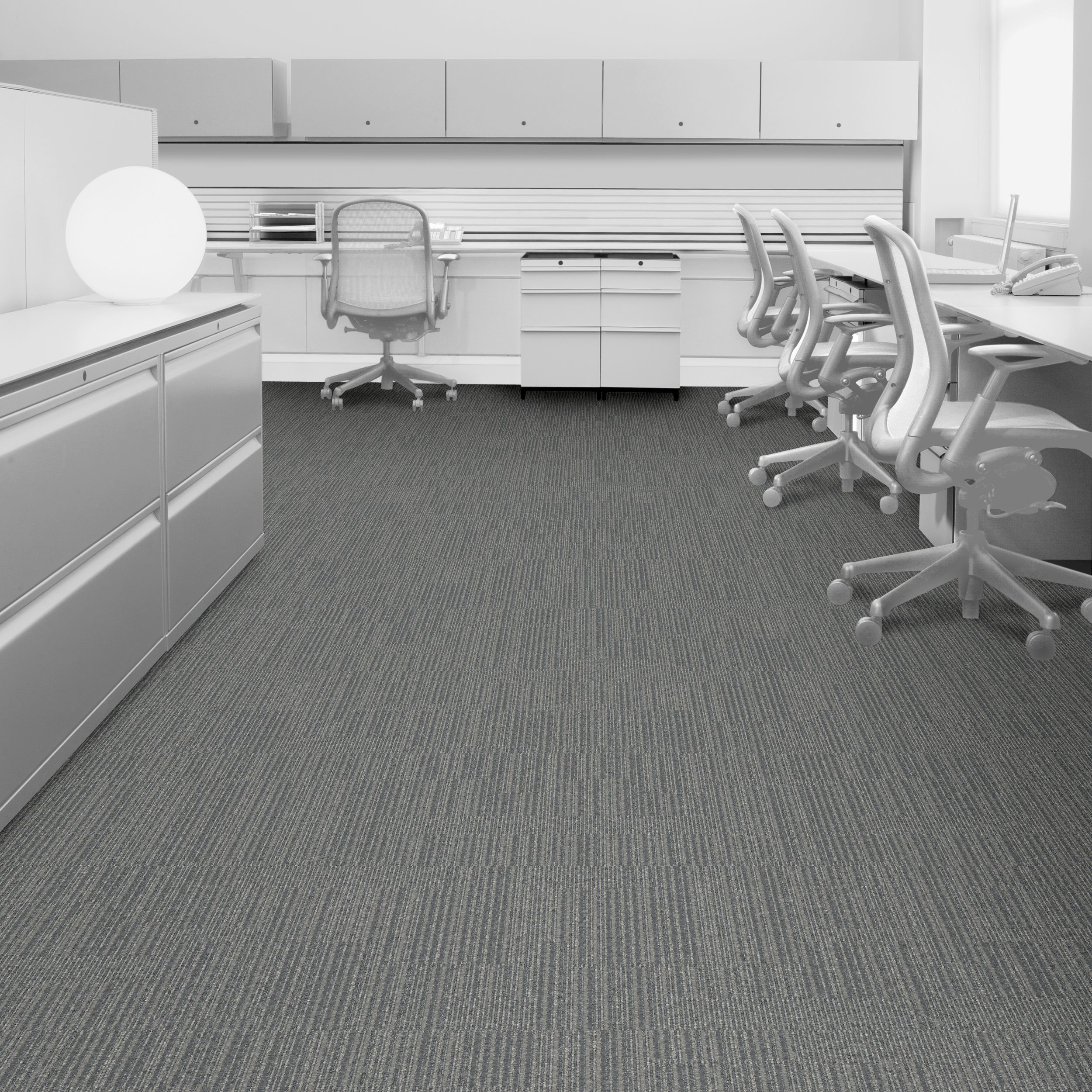 Interface Equilibrium Harmony Carpet Tile in office setting.