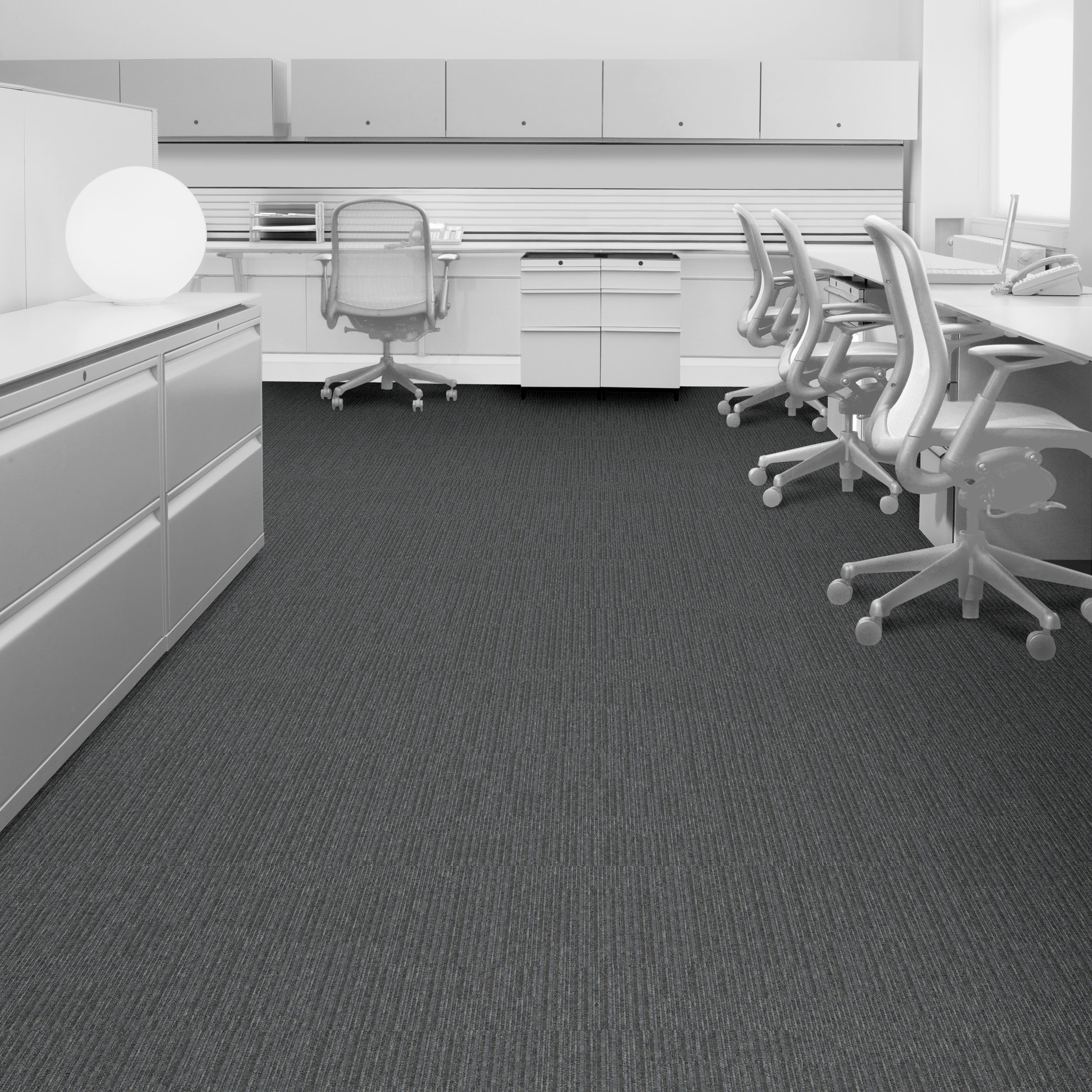 Interface Equilibrium Uniformity Carpet Tile in office setting.