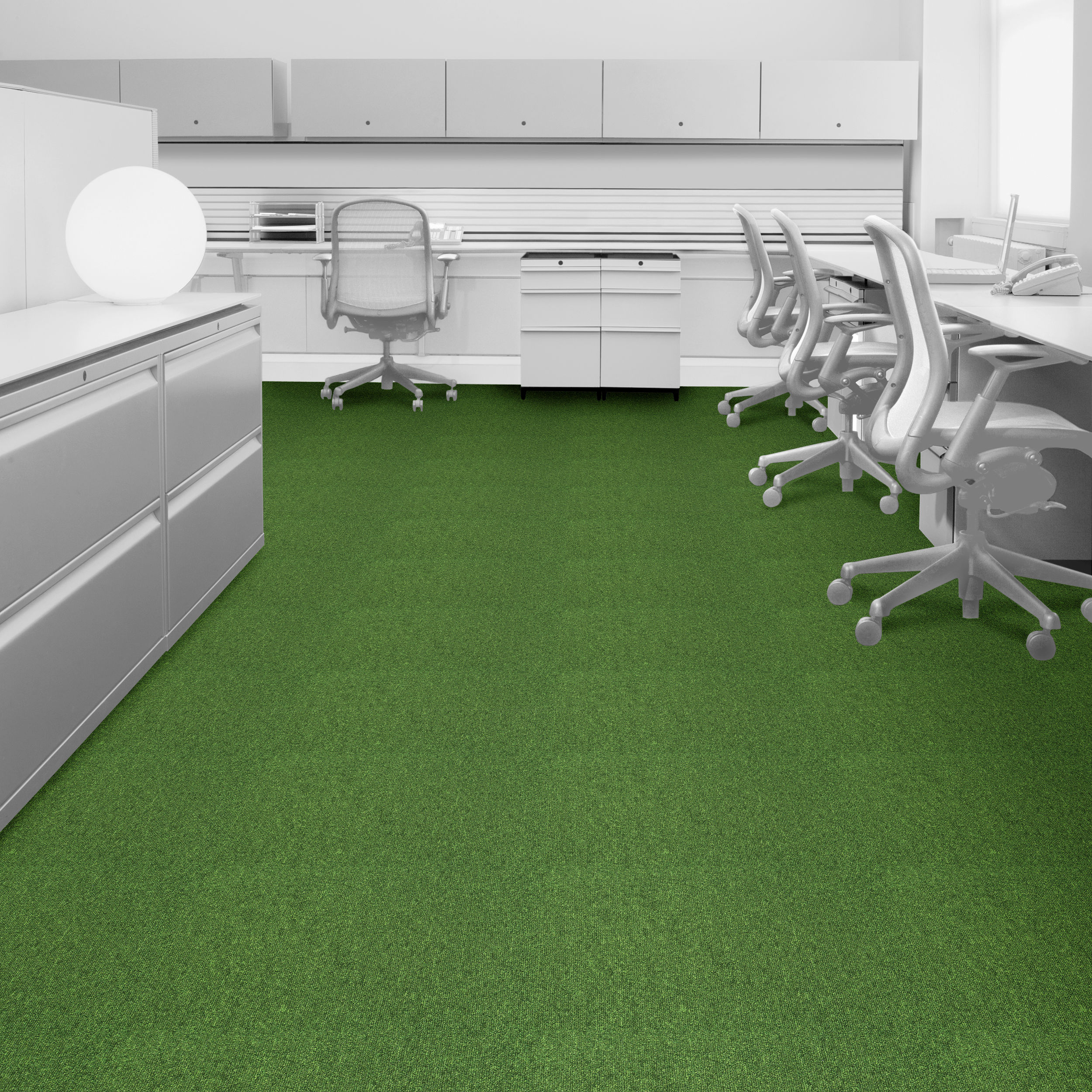 Interface Heuga 580 Carpet Tile - The Shire variation in office setting.