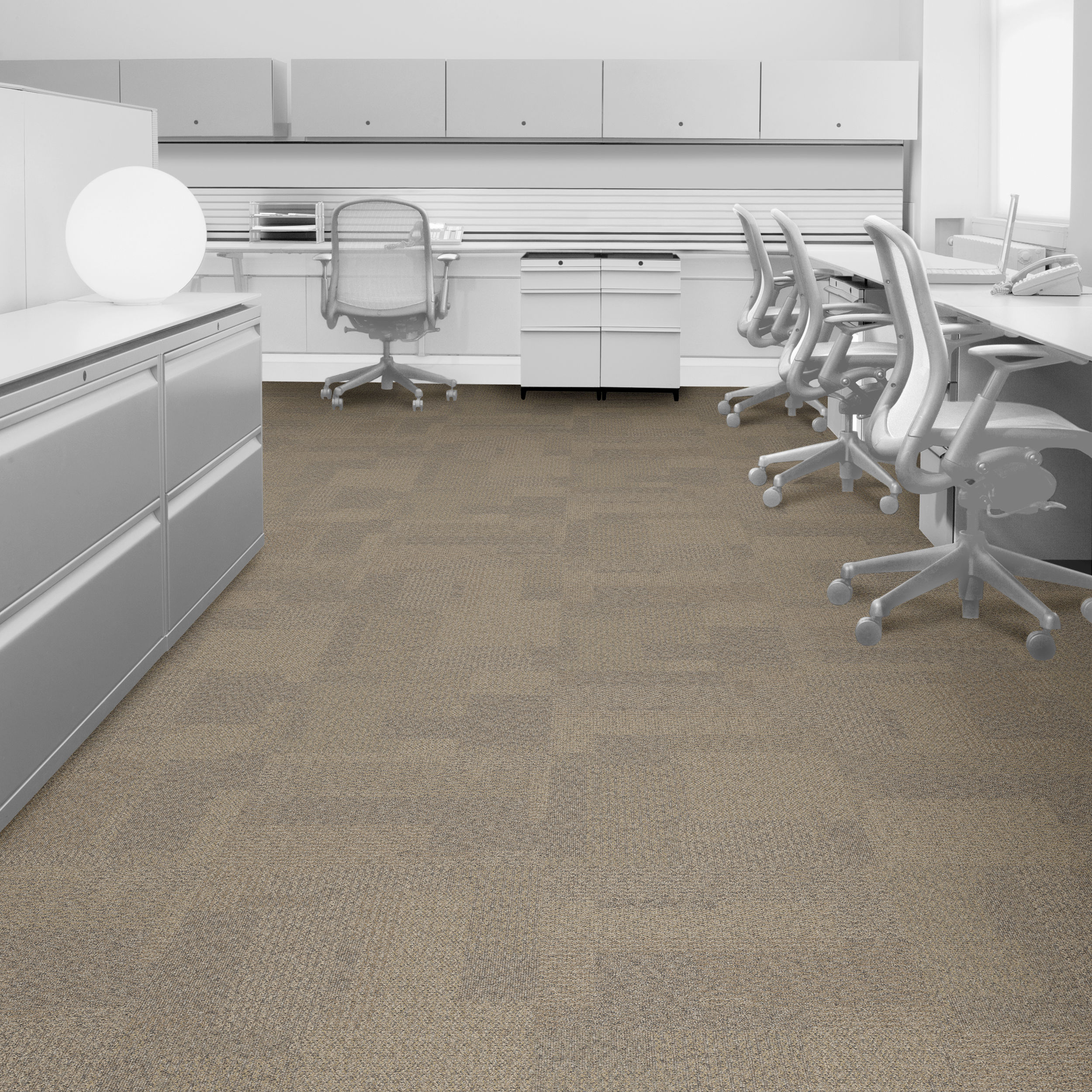 Meadow Transformation Carpet Tile in office setting.