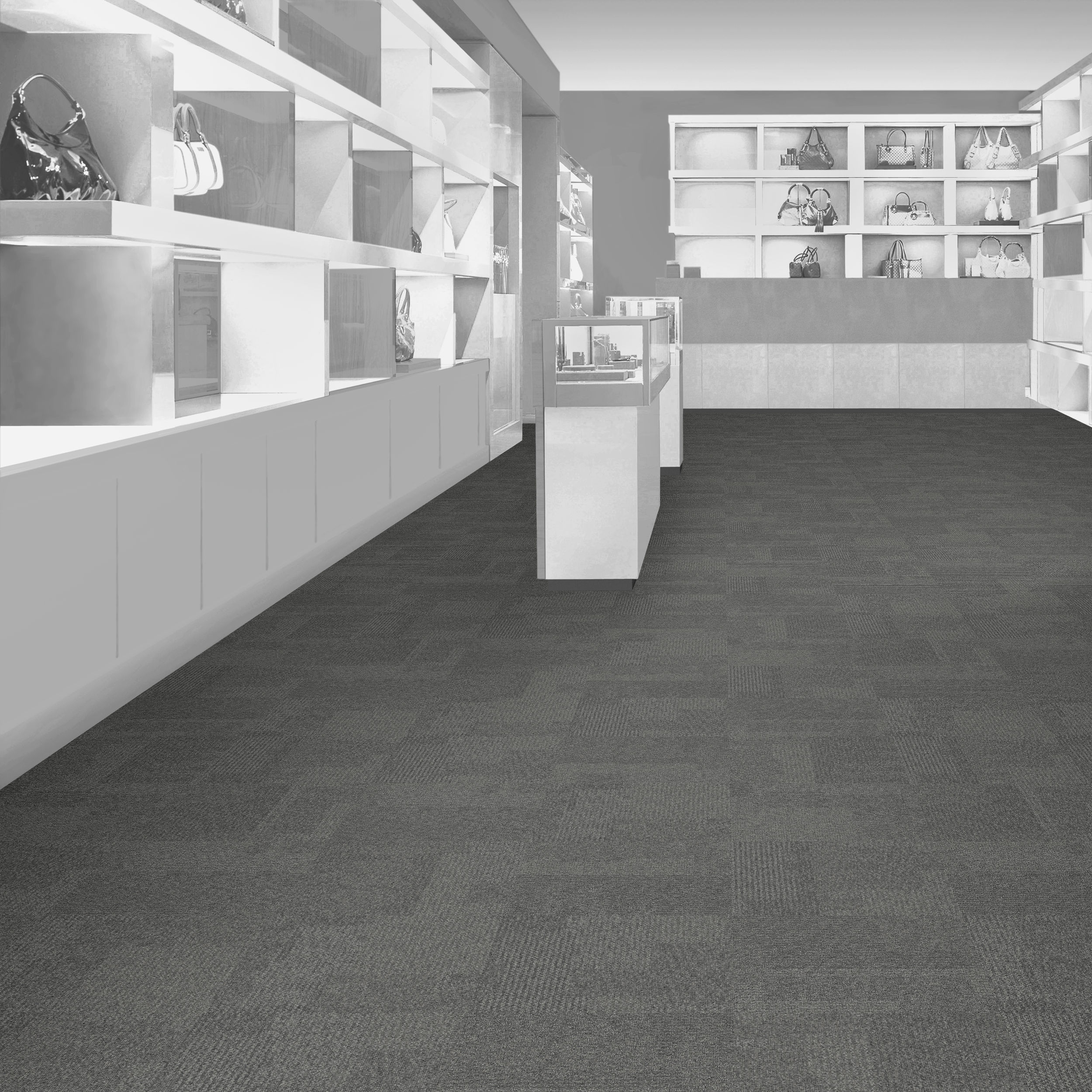 Steppe Transformation Carpet Tile in commercial store.