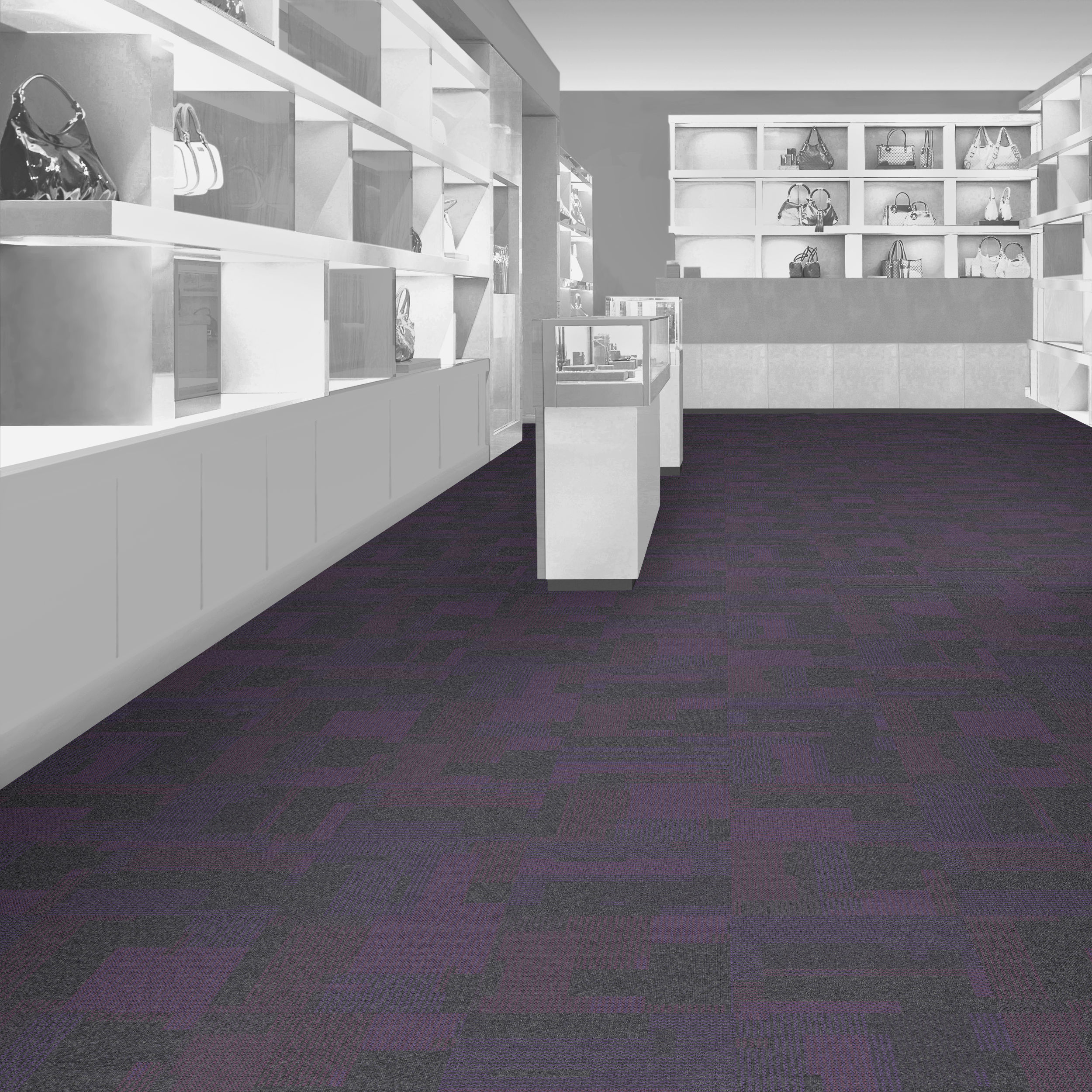 Moorland Transformation Carpet Tile in commercial store.