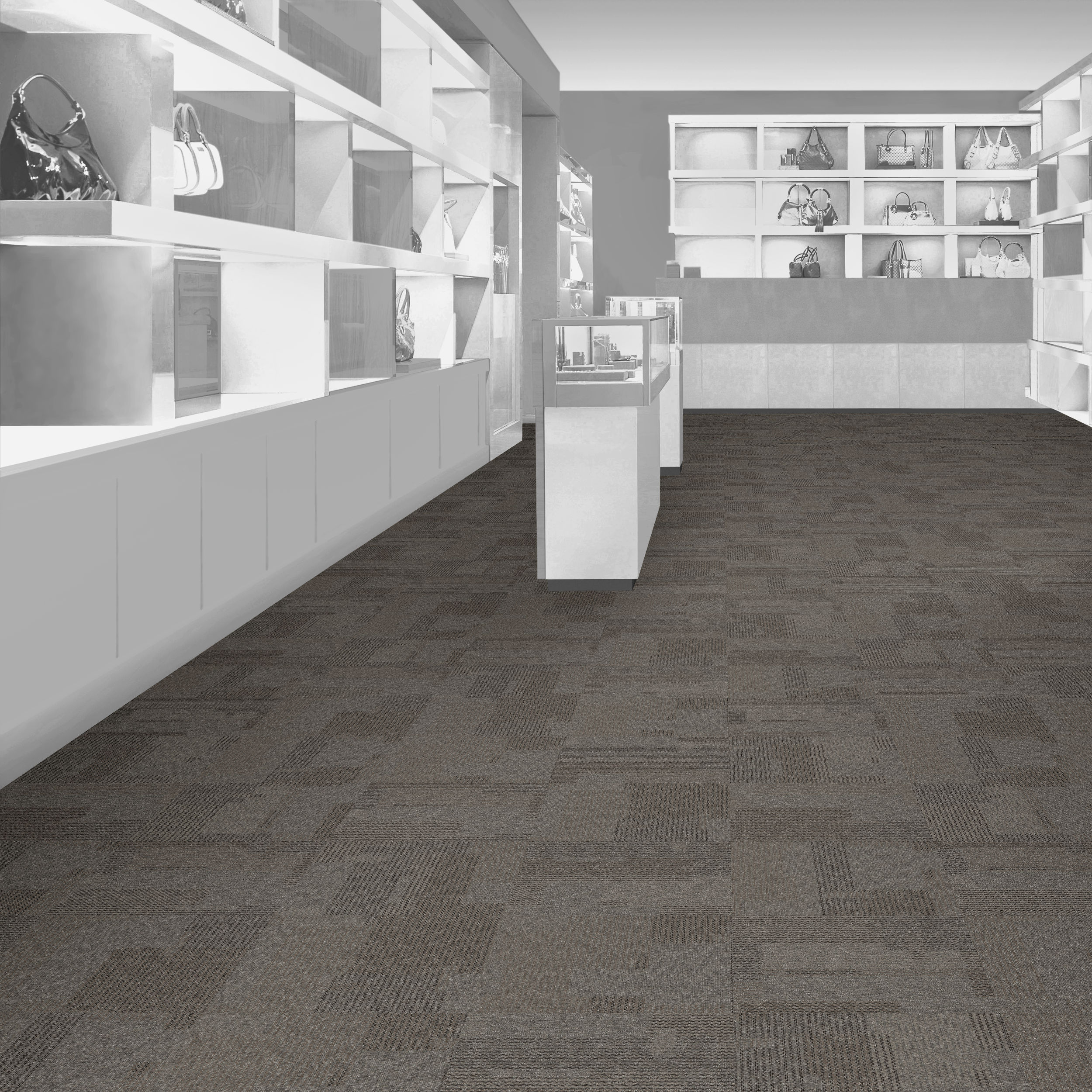 Plantation Transformation Carpet Tile in commercial store.
