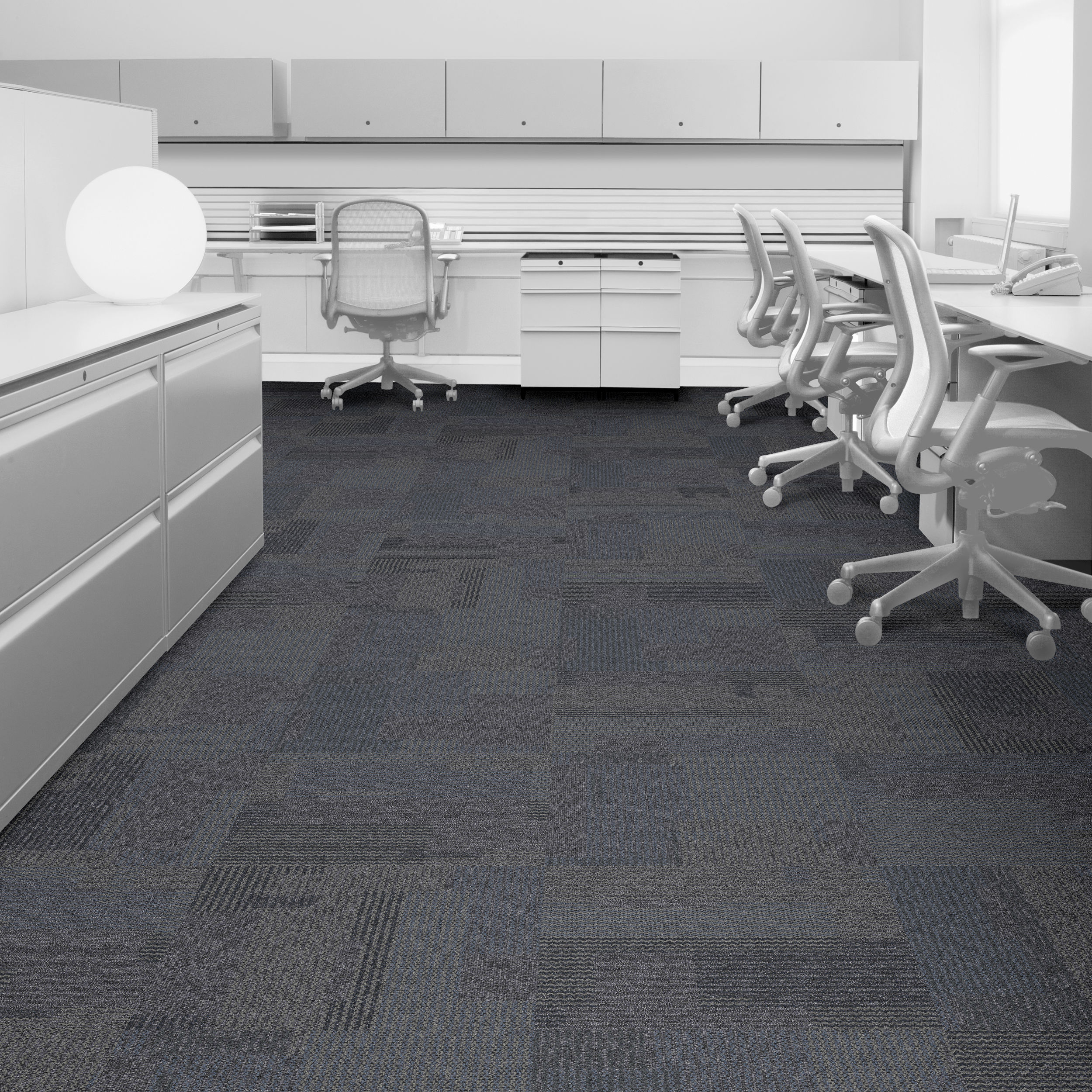 Baring Transformation Carpet Tile in office setting.