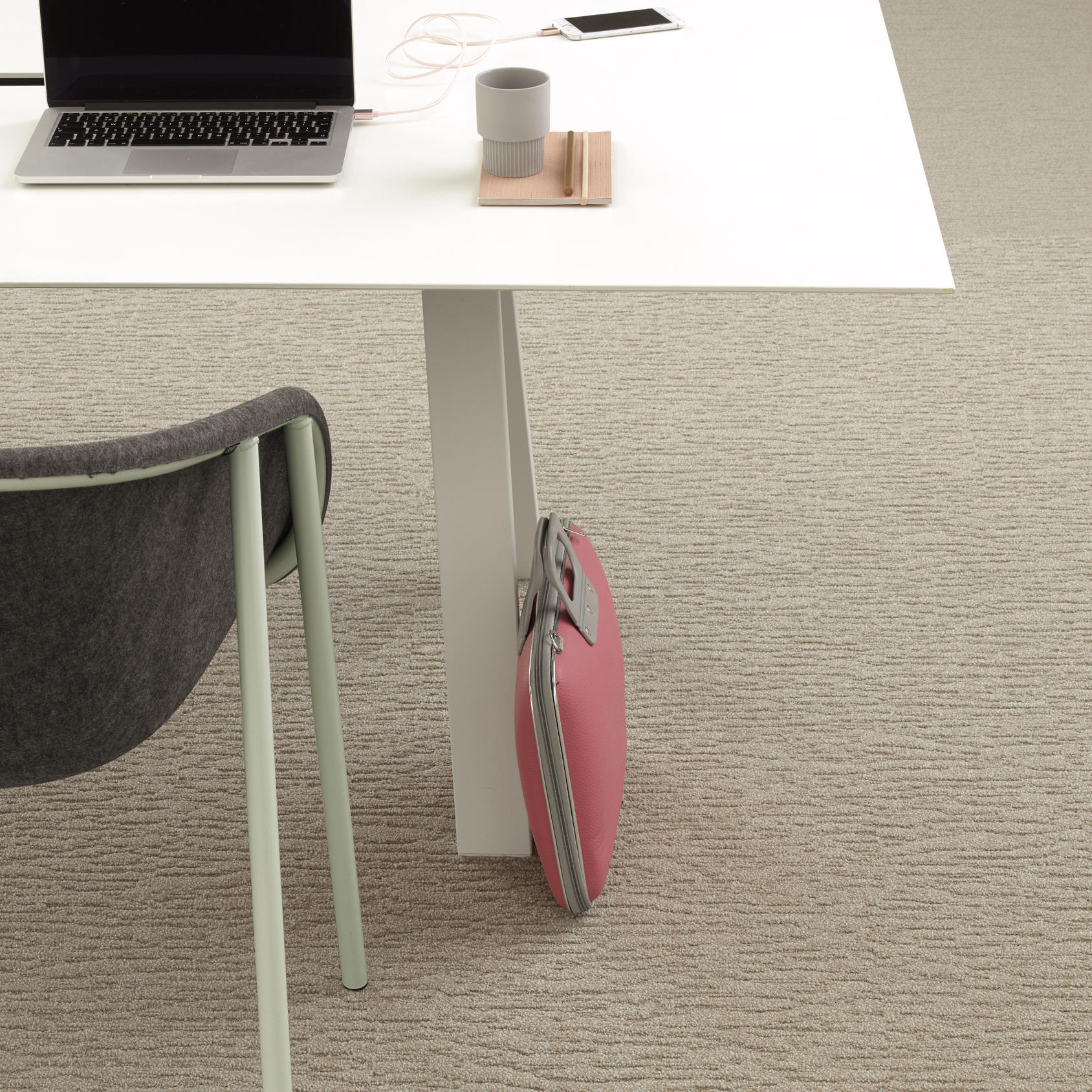 Desso Carved Carpet Tile in an office setting